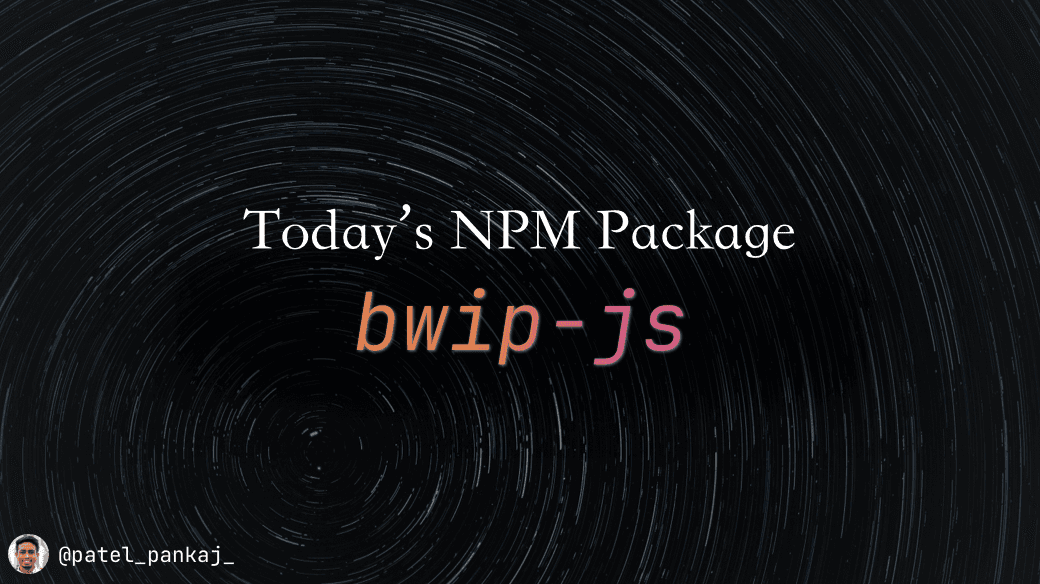 Today's npm package: bwip-js